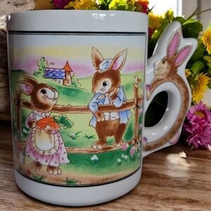 1 Vtg 94 Mccrory Stores Spring Peter Rabbit Easter Coffee Tea Mug Cup Girlfriend